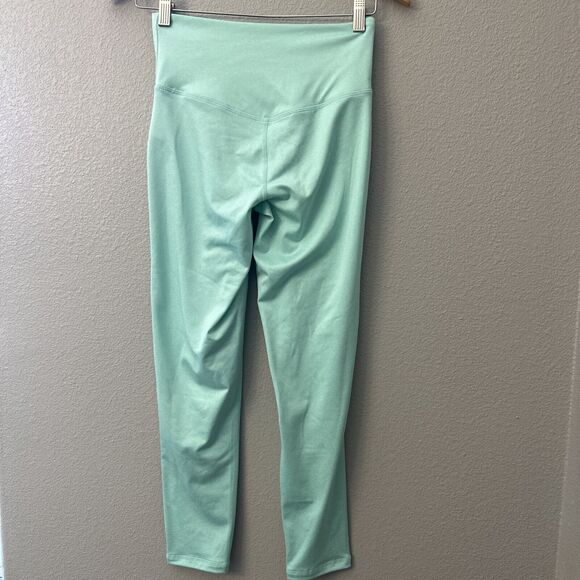 NWT Leggings High Rise Crossband 7/8th Length Aqua Gloss Color Small JENNI SMALL - Picture 6 of 8